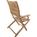 Naples Natural Teak Outdoor Patio Folding Chair with Arm Rests by NORDICTEAK.COM