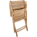 Naples Natural Teak Outdoor Patio Folding Chair with Arm Rests by NORDICTEAK.COM