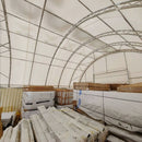 40x40x15 ft Container Shelter with Closed Back Panel