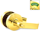 ADA Door Lock with Indicator in Satin Brass - Left-handed