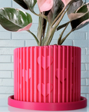 Modern Heart-Shaped Planter with Drainage & Saucer – Unique Valentine’s Day Gift for Plant Lovers, 3d Printed Planter Home Hosting Decor,