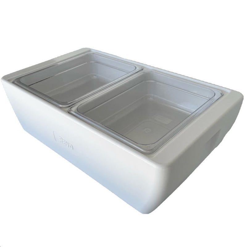 REVO HALF Food Pan Set | Two 1/2 Size Polycarbonate 4" deep