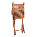 Telluride Oiled Teak Outdoor Patio Folding Chair with Arm Rests by NORDICTEAK.COM