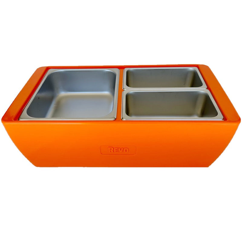 REVO Dubler HEAT | Flameless Chafer and Cooler | Orange Burst