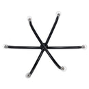 Caboche Mid-Century Modern Black Dimmable 6-Light Chandelier