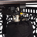 Aluminum 48-in Rectangular Patio Fire Table and Swivel Rocker Set