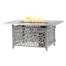 Aluminum 48-in Rectangular Propane Fire Table, Beads, Covers and Lid
