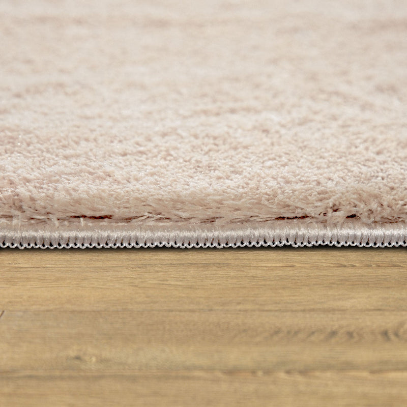 Soft Area Rug with Anti-Slip Backing Washable - Dark Beige