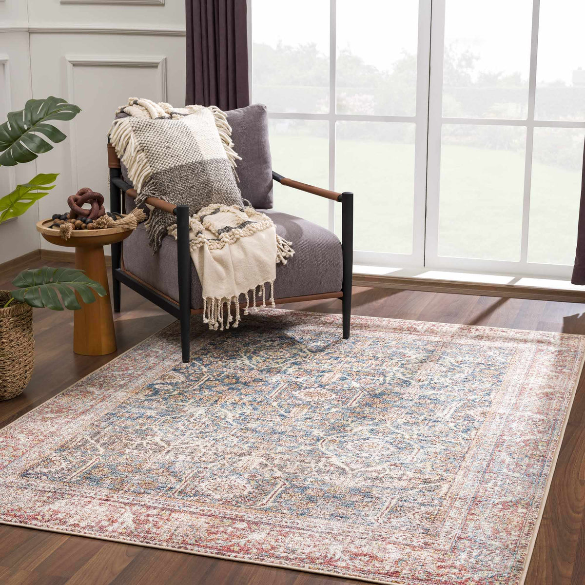 Avel Washable Area Rug, installed in a room