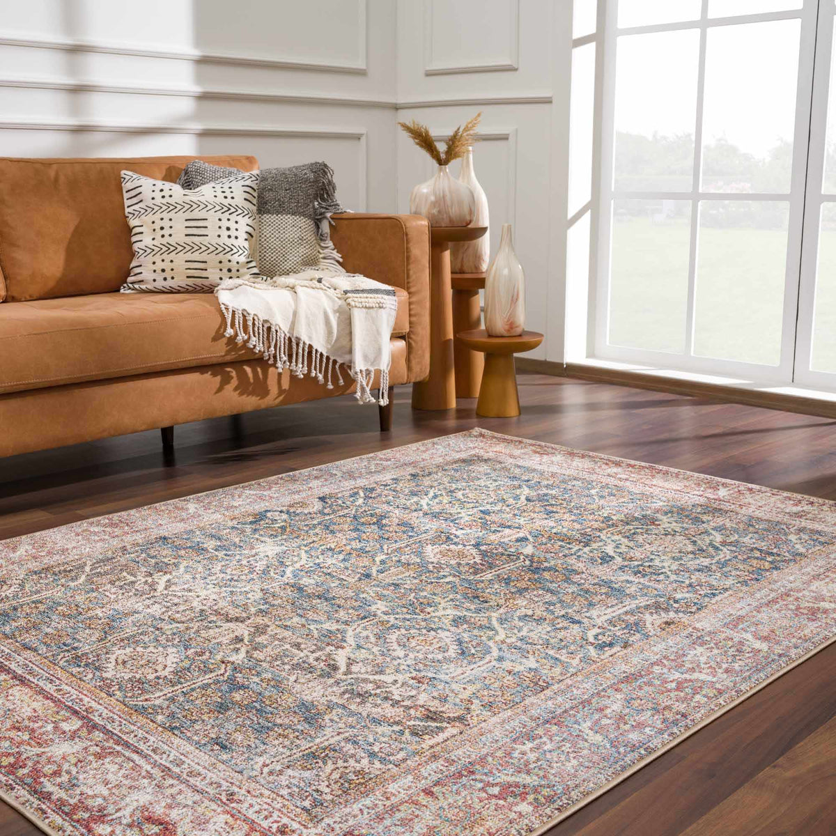 Avel Washable Area Rug, installed in a room
