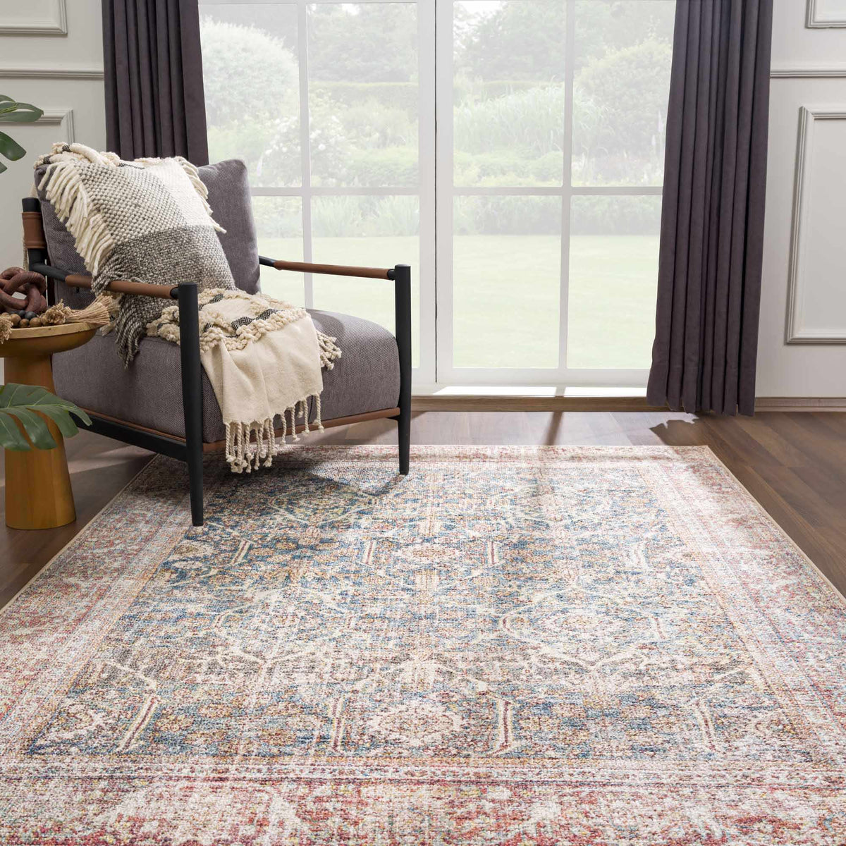 Avel Washable Area Rug, installed in a room