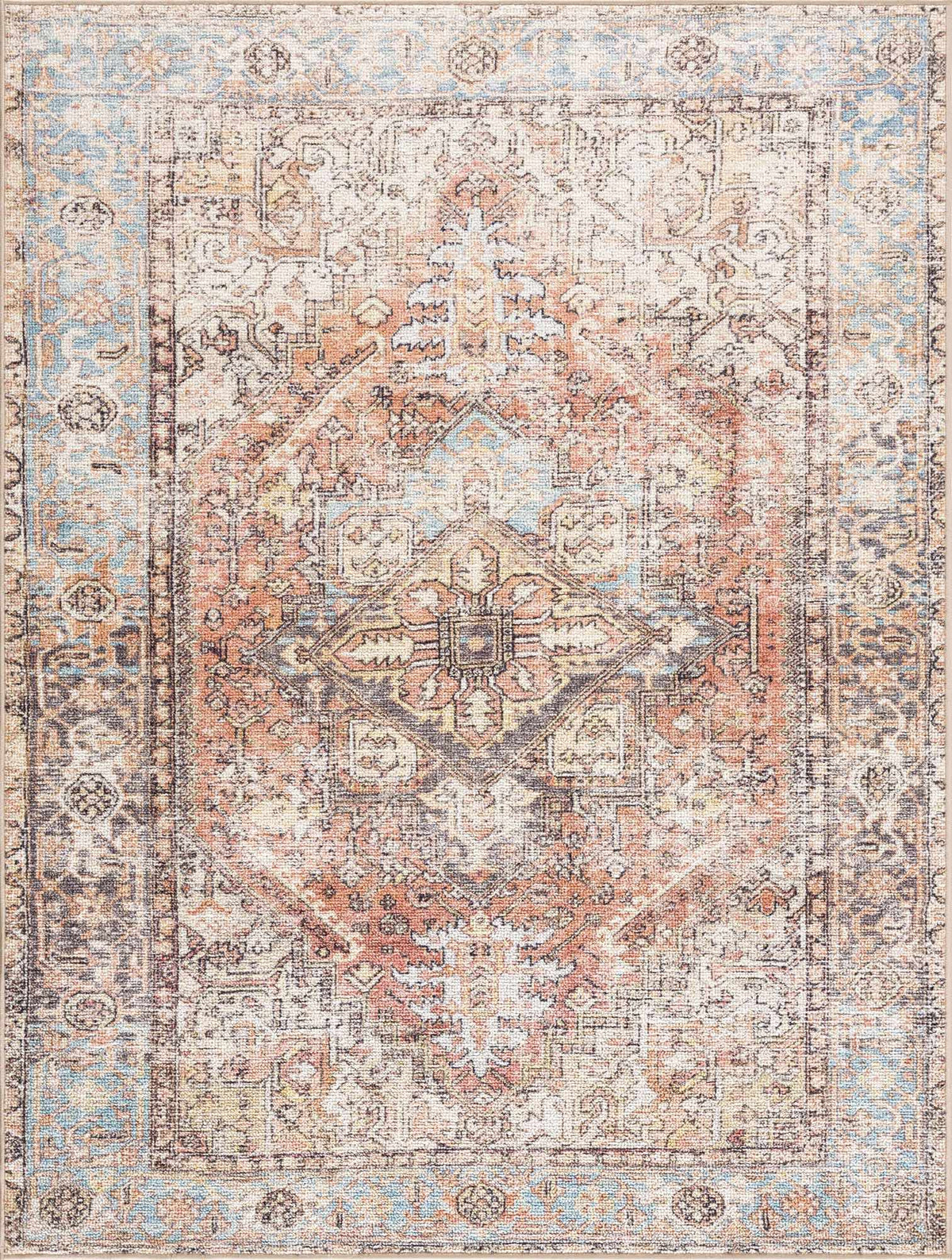 Beck Peach Washable Area Rug, photo 7 of 21