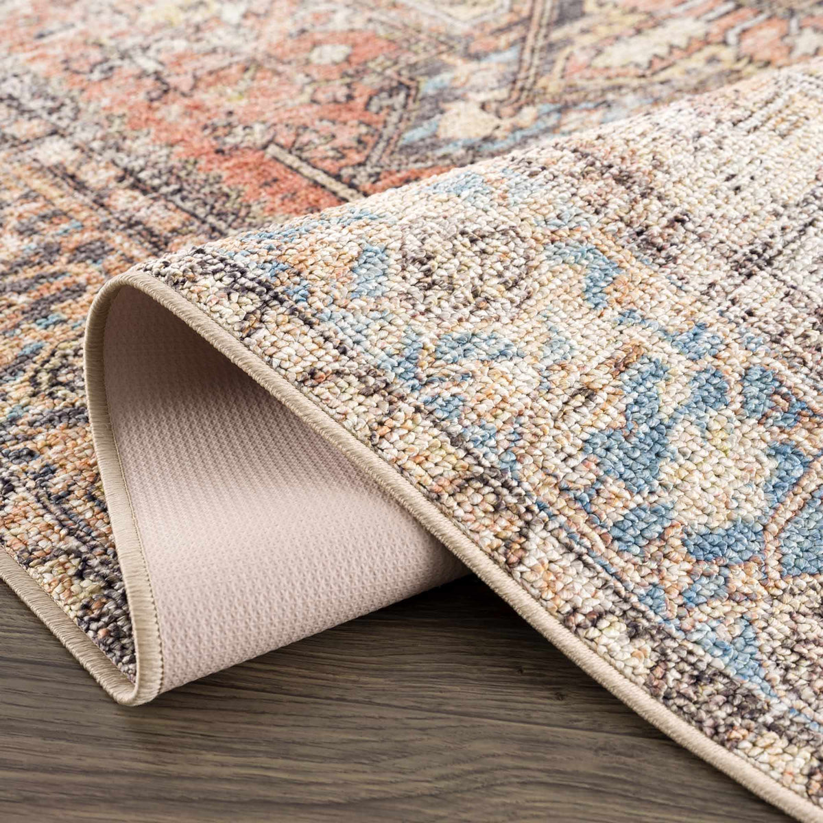 Beck Peach Washable Area Rug, photo 10 of 21