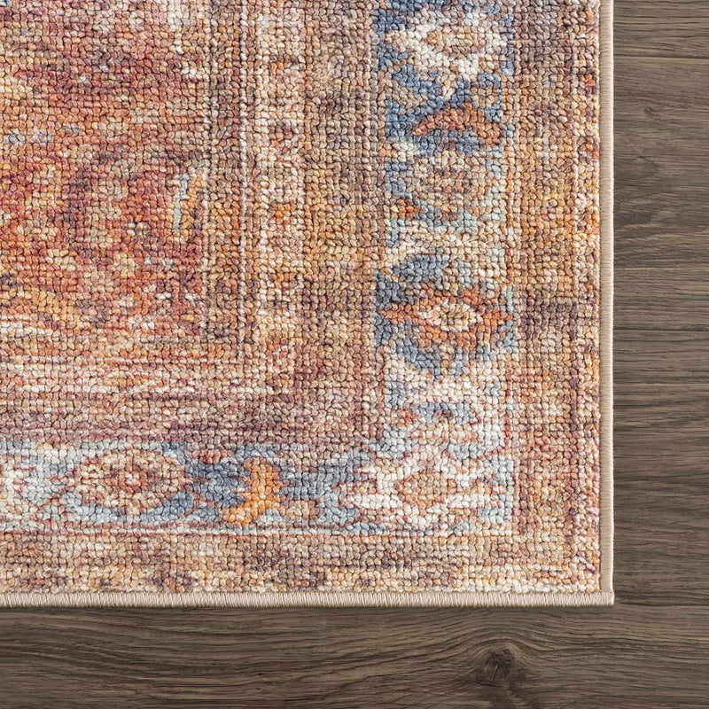 Anshu Peach Washable Area Rug