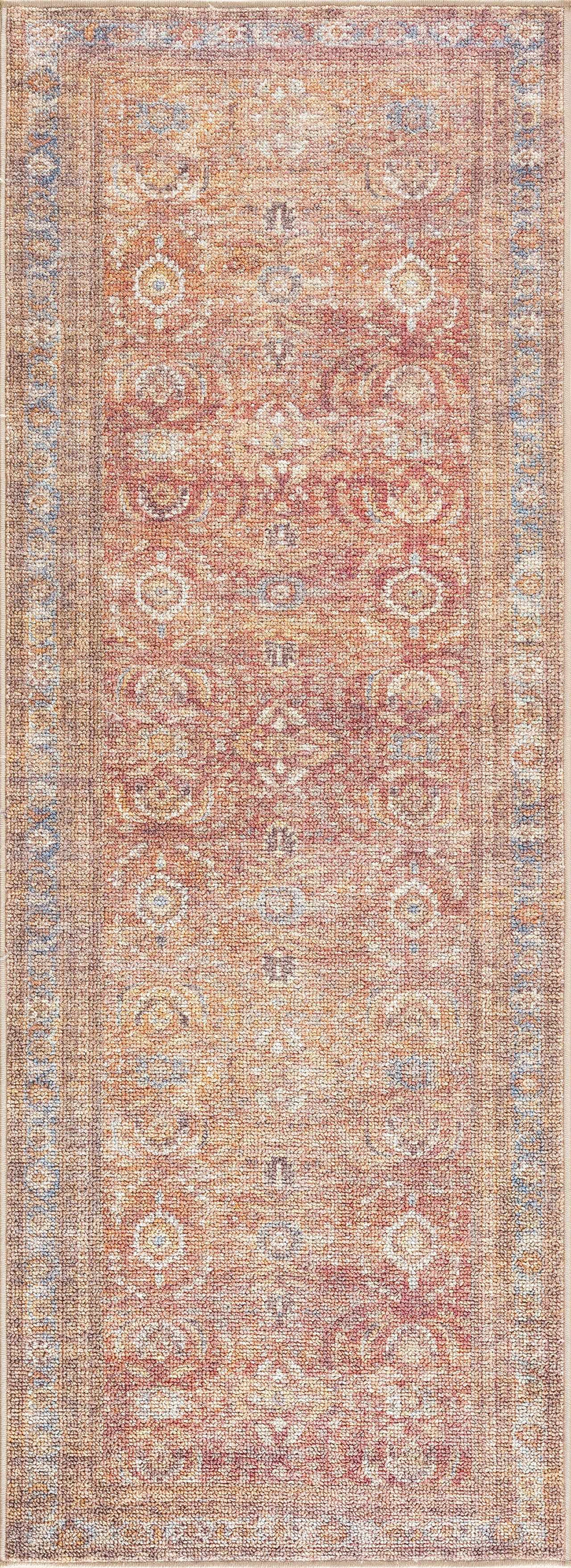 Anshu Peach Washable Area Rug