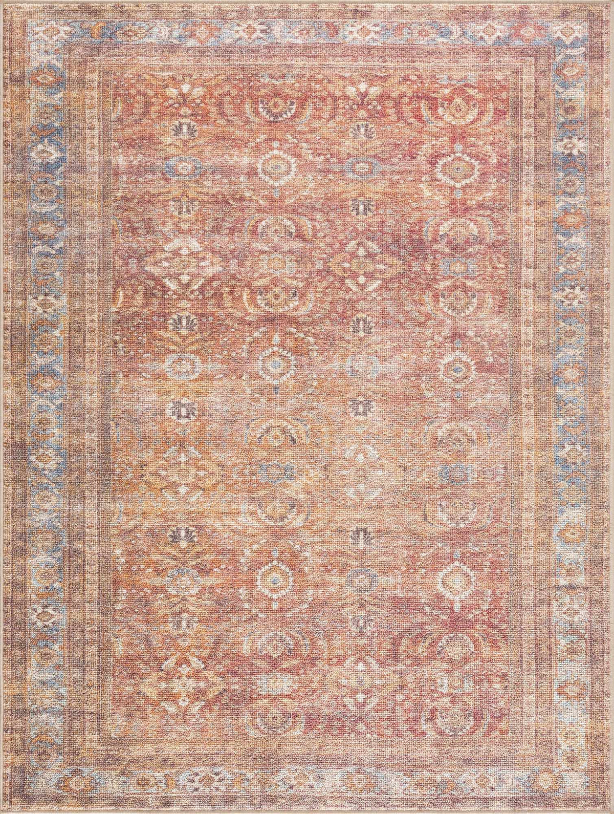 Anshu Peach Washable Area Rug, photo 3 of 17
