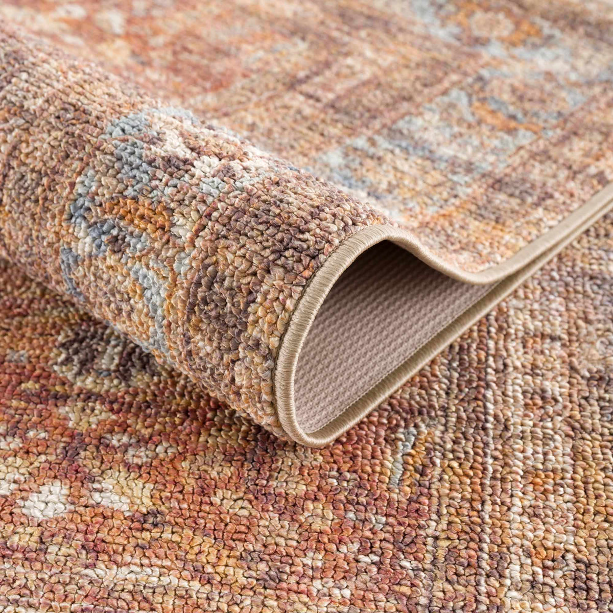Anshu Peach Washable Area Rug, photo 8 of 17