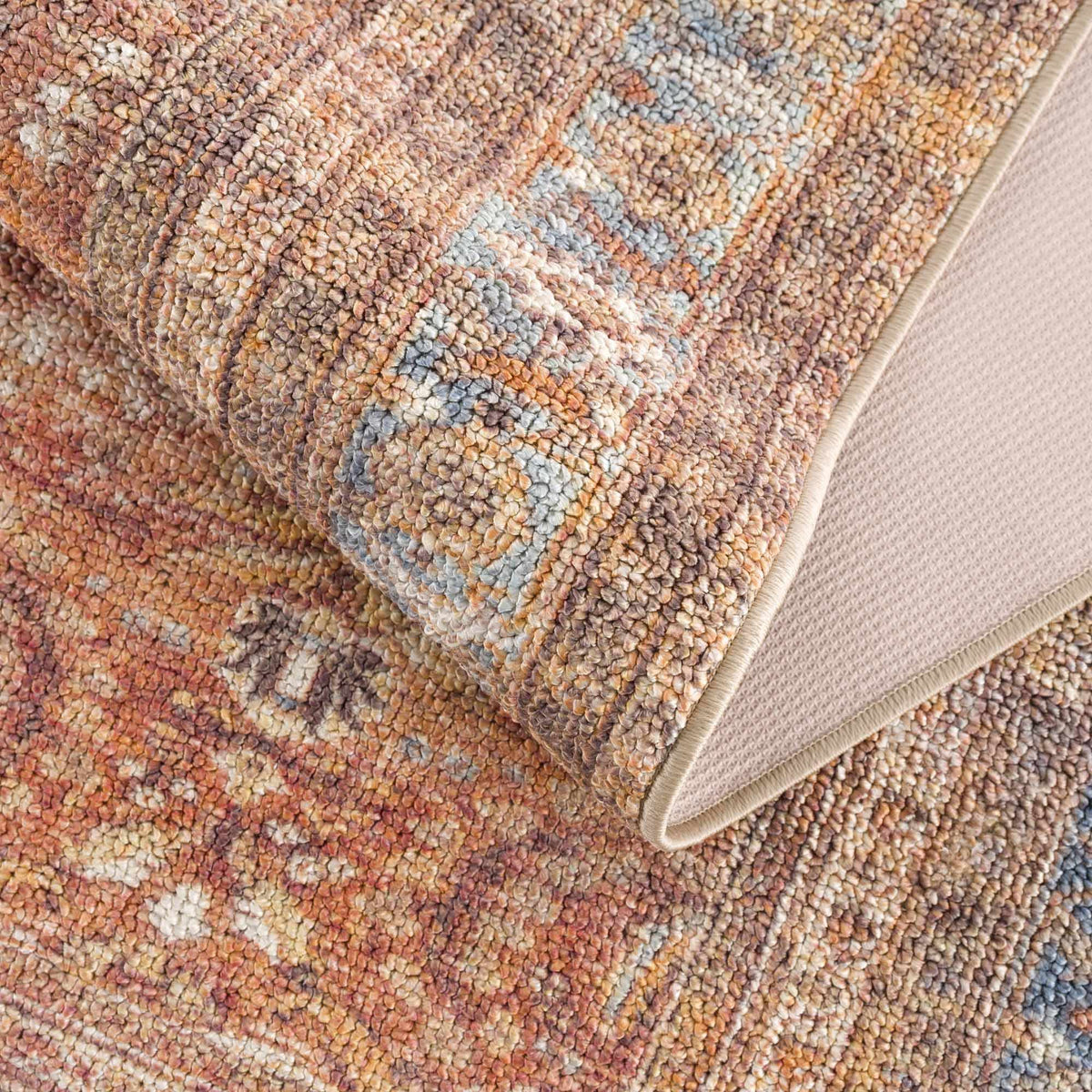 Anshu Peach Washable Area Rug, photo 6 of 17