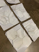 Calacatta Gold Marble 1/2" x 12" - Pencil Liner Honed Tile