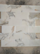 Calacatta Gold Marble 4" x 12" Honed Tile