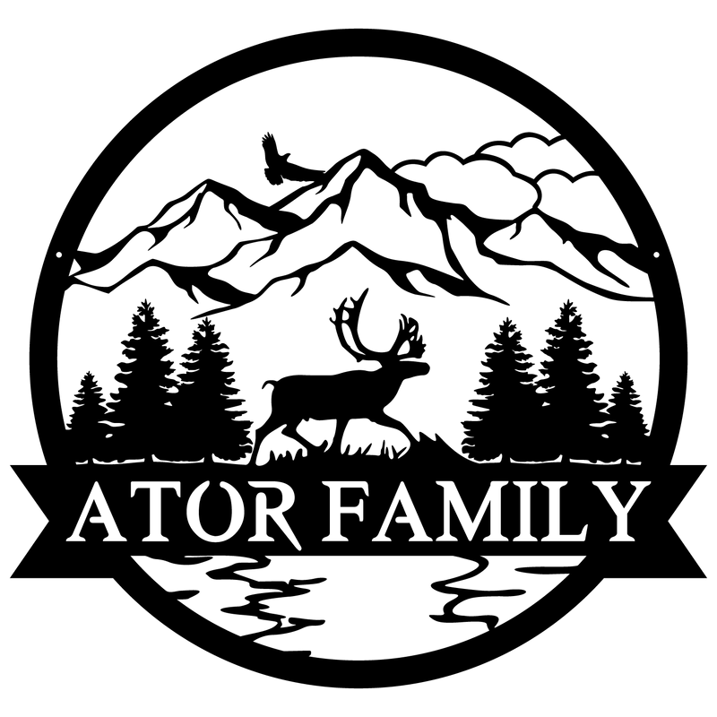 Caribou Outdoor Monogram