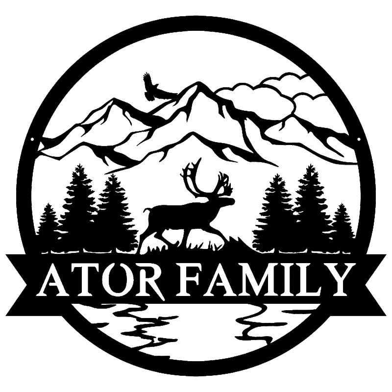 Caribou Outdoor Monogram