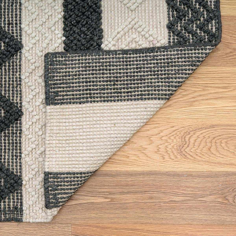 Whittington Black&White Wool Rug - Clearance