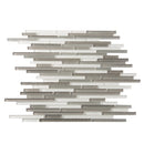 Gray 12x12 Glossy Matte Textured Brick Glass Mosaic Tile (5 pack, 4.83 sq ft/case)