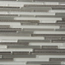 Gray 12x12 Brick Glossy Matte Textured Glass Mosaic Tile (5 pack, 4.83 sq ft/case) - Sample