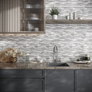 Gray 12x12 Glossy Matte Textured Brick Glass Mosaic Tile (5 pack, 4.83 sq ft/case)