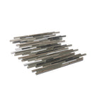 Gray 12x12 Brick Glossy Matte Glass Metal Mosaic Tile (5 pack, 4.83 sq ft/case) - Sample