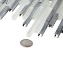 White 12x12 Glossy Matte Brick Glass Metal Mosaic Tile (5 pack, 4.83 sq ft/case) - Sample