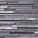 Gray 12x12 Glossy Matte Brick Glass Metal Mosaic Tile (5 pack, 4.83 sq ft/case)
