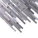 Gray 12x12 Glossy Matte Brick Glass Metal Mosaic Tile (5 pack, 4.83 sq ft/case)