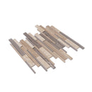 Gray Beige 12x12 Polished Matte Brick Glass Stone Mosaic Tile (5 pack, 4.83 sq ft/case)