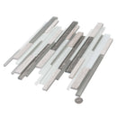 Gray White 12x12 Polished Matte Brick Glass Stone Mosaic Tile (5 pack, 4.83 sq ft/case)