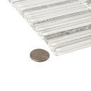 White 12x12 Glossy Brick Glass Mosaic Tile (5 pack, 4.83 sq ft/case)