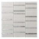 White 12x12 Glossy Brick Glass Mosaic Tile (5 pack, 4.83 sq ft/case) - Sample
