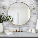 White 12x12 Glossy Brick Glass Mosaic Tile (5 pack, 4.83 sq ft/case) - Sample