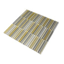Gold 12x12 Glossy Brick Glass Mosaic Tile (5 pack, 4.83 sq ft/case) - Sample