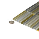 Gold 12x12 Glossy Brick Glass Mosaic Tile (5 pack, 4.83 sq ft/case)
