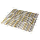 Gold 12x12 Glossy Brick Glass Mosaic Tile (5 pack, 4.83 sq ft/case) - Sample