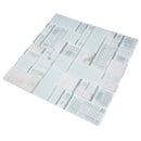 Pearl White 12x12 Polished Matte Textured Versailles Glass Stone Mosaic Tile (5 pack, 4.75 sq ft/case)
