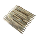 Gray Brown 12x12 Linear Glossy Matte Textured Glass Stone Mosaic Tile (5 pack, 4.83 sq ft/case)