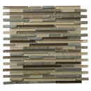 Gray Brown 12x12 Linear Glossy Matte Textured Glass Stone Mosaic Tile (5 pack, 4.83 sq ft/case)
