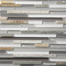Gray 12x12 Glossy Matte Textured Brick Glass Stone Mosaic Tile (5 pack, 4.83 sq ft/case) - Sample