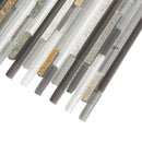 Gray 12x12 Glossy Matte Textured Brick Glass Stone Mosaic Tile (5 pack, 4.83 sq ft/case)