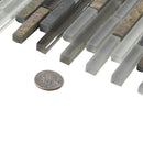 Gray 12x12 Glossy Matte Textured Brick Glass Stone Mosaic Tile (5 pack, 4.83 sq ft/case)