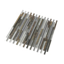 Gray Brown 12x12 Glossy Matte Textured Brick Glass Stone Mosaic Tile (5 pack, 4.83 sq ft/case)