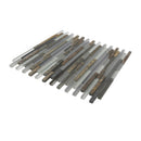 Gray Brown 12x12 Glossy Matte Textured Brick Glass Stone Mosaic Tile (5 pack, 4.83 sq ft/case)